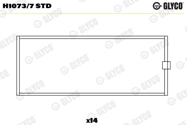 H1073/7 STD GLYCO főtengelycsapágy
