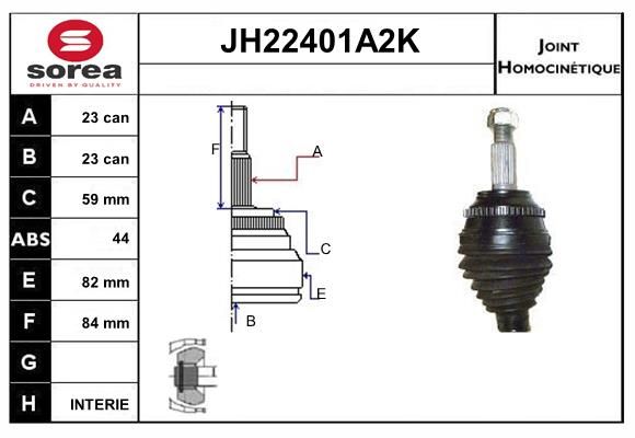 KIT CV JOINT AVEC KR054 - CLIO II