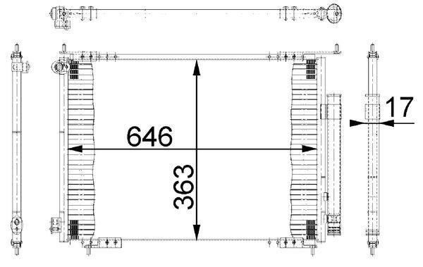 AC 678 000S MAHLE BEHR kondenzátor, klíma