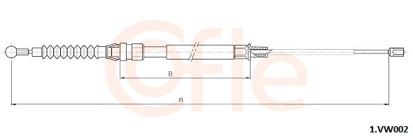 Cable Pull, parking brake 92.1.VK002