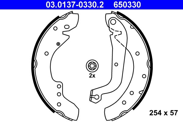 Brake Shoe Set 03.0137-0330.2