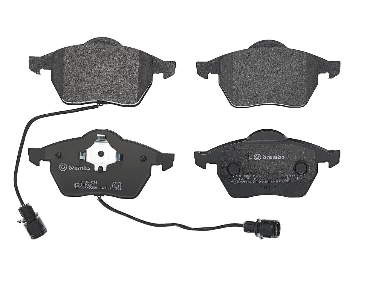 BREMBO P 85 026 - Bremsbelagsatz, Scheibenbremse PRIME LINE