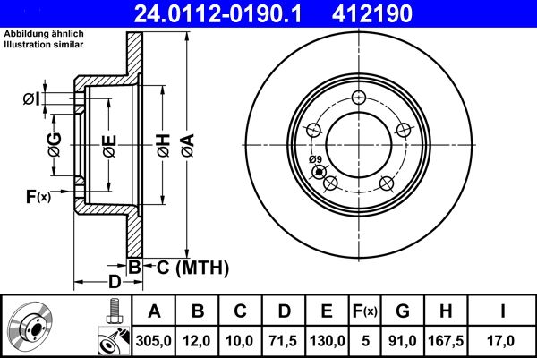 Brake Disc 24.0112-0190.1