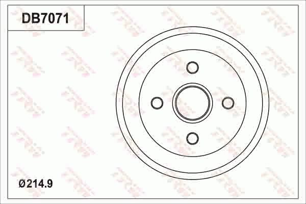TRW BRAKE DRUM - TecDoc Only