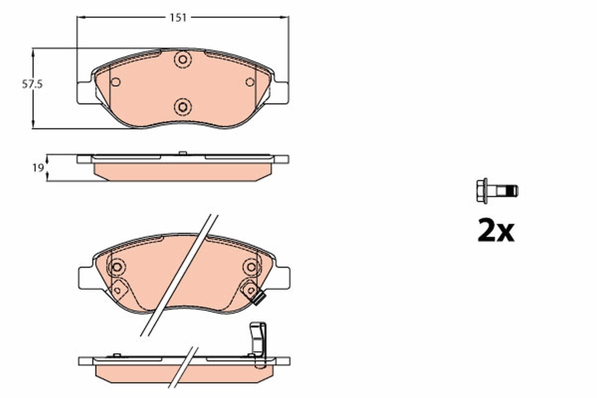 Brake Pad Set, disc brake GDB2228