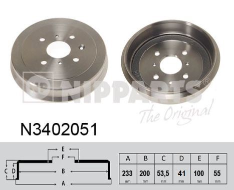 N3402051 NIPPARTS fékdob