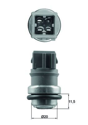 Sensor, temperatura del refrigerante
