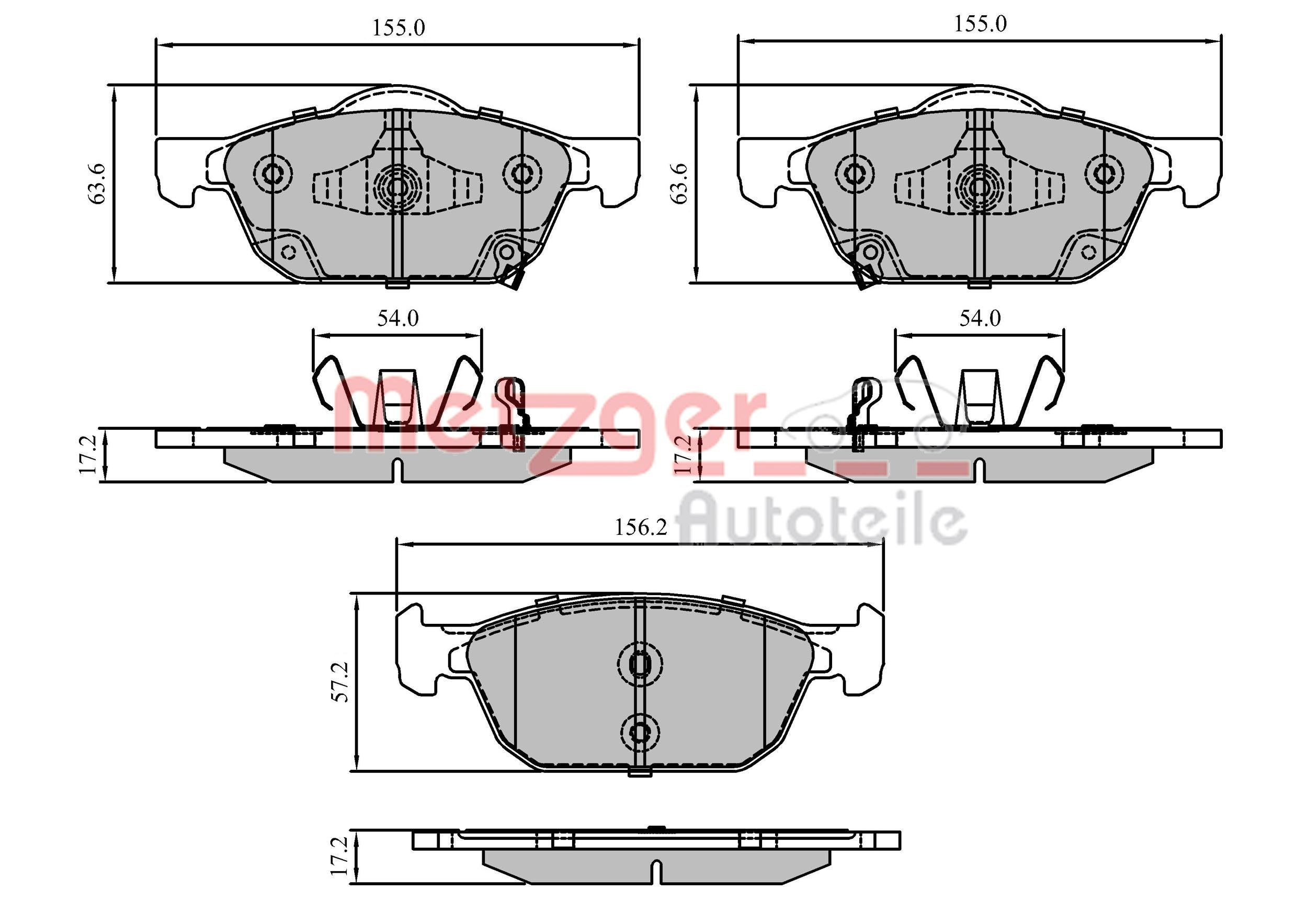 Brake Pad Set, disc brake 1170832