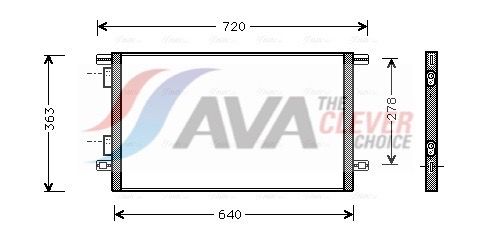 AVA Deutschland RTA5253 Kondensator, Klimaanlage