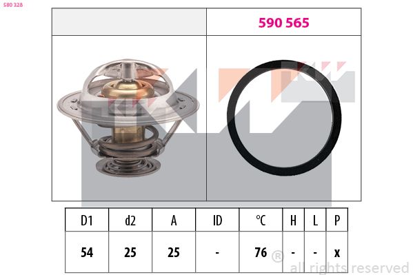 580 328 KW Made in Italy - OE Equivalent termosztát, hűtőfolyadék