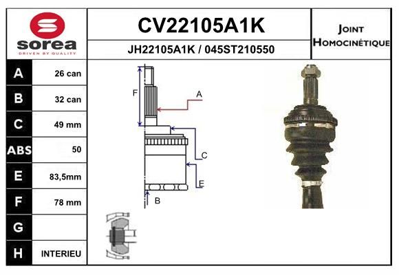 Gelenksatz, Antriebswelle