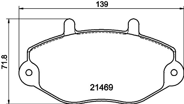 Комплект тормозных колодок, дисковый тормоз 8DB 355 006-401