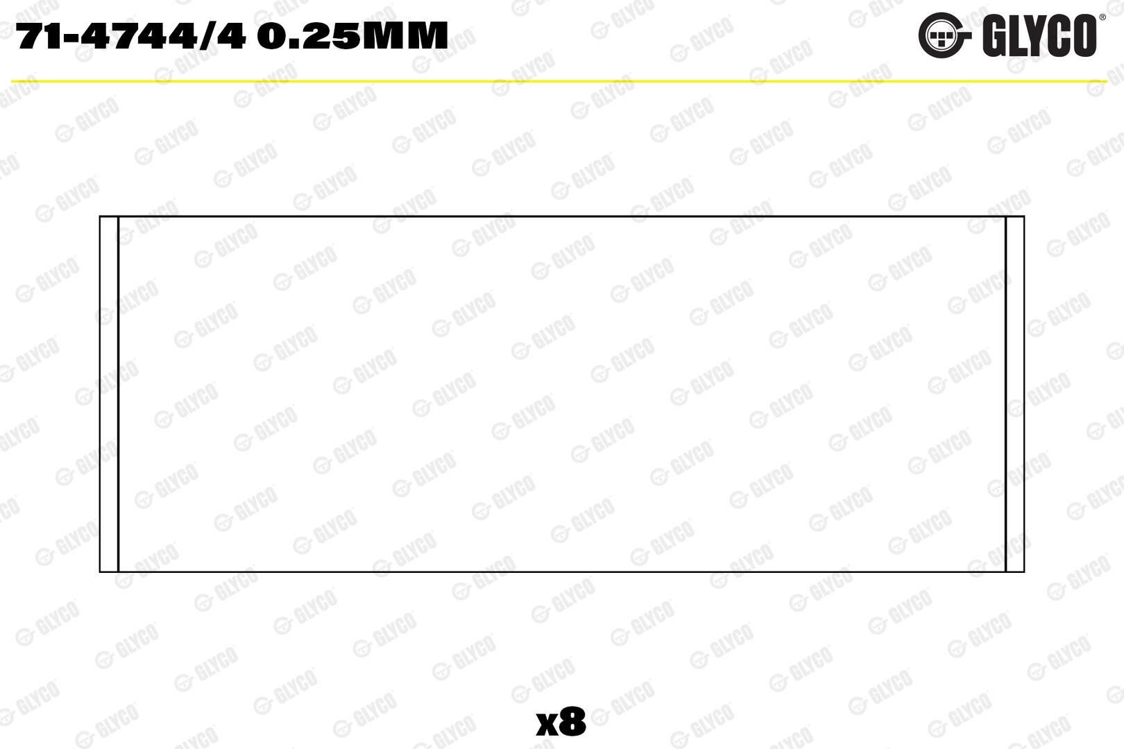 GLYCO 71-4744/4 0.25mm - Pleuellager