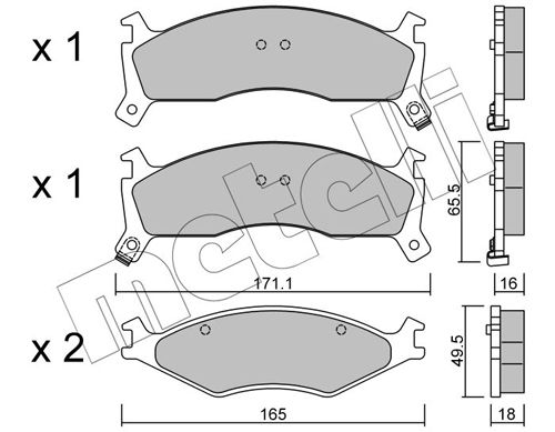 Brake Pad Set, disc brake 22-0375-0