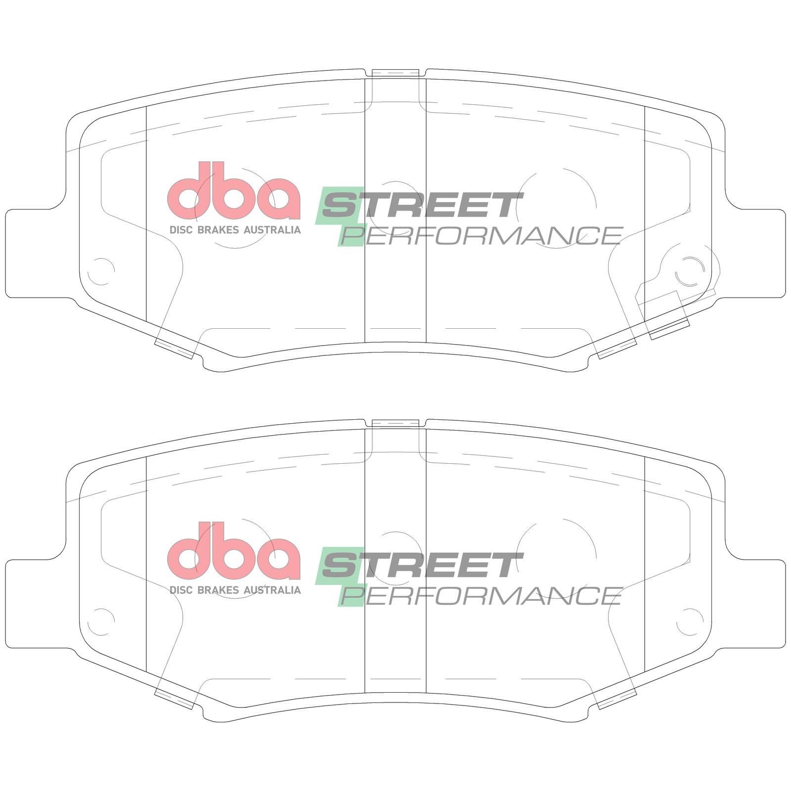 DBA SP STREET PERFORMANCE BRAKE PADS [ Dodge & Jeep 2007-2014 R ] - TecDoc Only