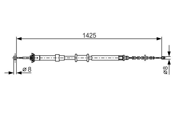 BOSCH 1 987 482 200 Cable Pull, parking brake