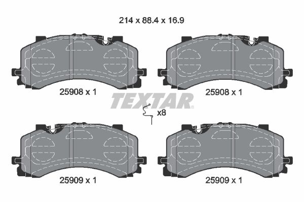 Brake Pad Set, disc brake 2590801