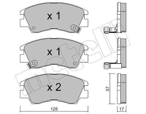 METELLI 22-0115-0 - Bremsbelagsatz, Scheibenbremse
