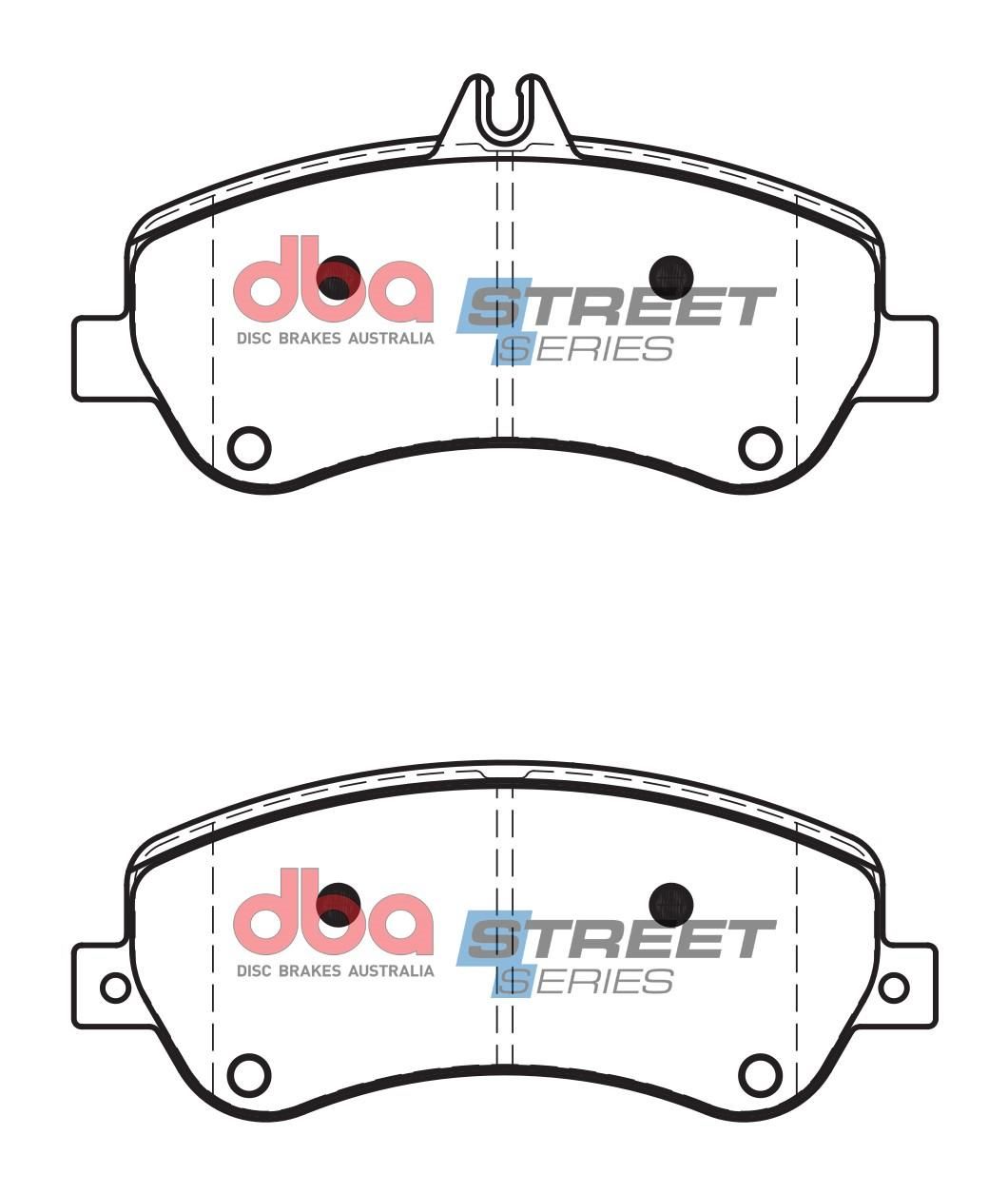DBA SS STREET SERIES BRAKE PADS [ Mercedes Benz GL Class 2006 - 2012 F ](suits wear sensor DBAWS1108 ) - TecDoc Only