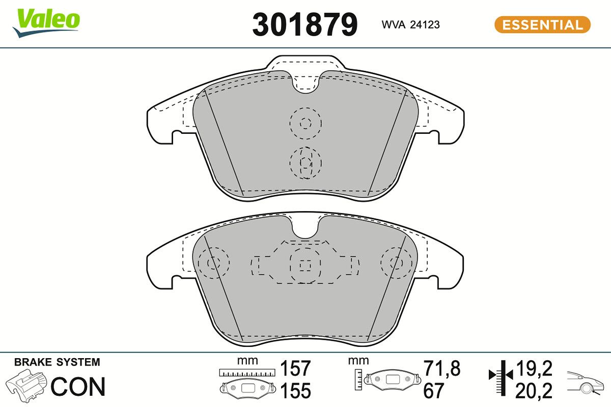 Bremsbelagsatz, Scheibenbremse