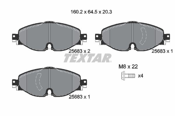 Brake Pad Set, disc brake 2568303