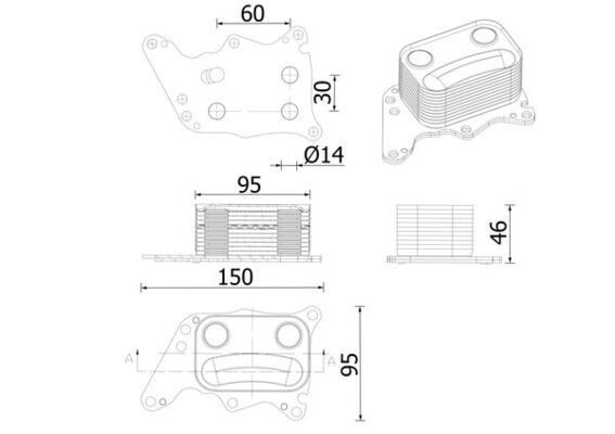 Oil Cooler, engine oil CLC 278 000S