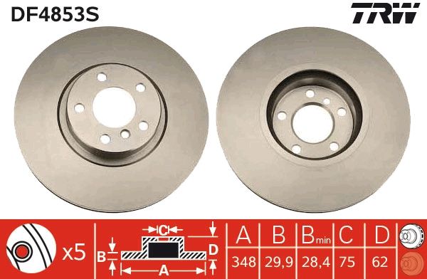 TRW BRAKE DISC - TecDoc 1