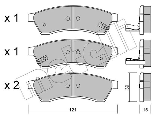 Brake Pad Set, disc brake 22-0510-1