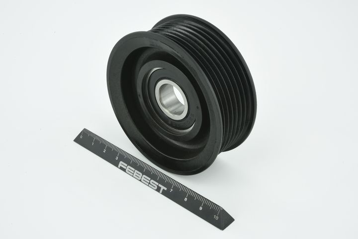 įtempiklio skriemulys, V formos rumbuotas diržas