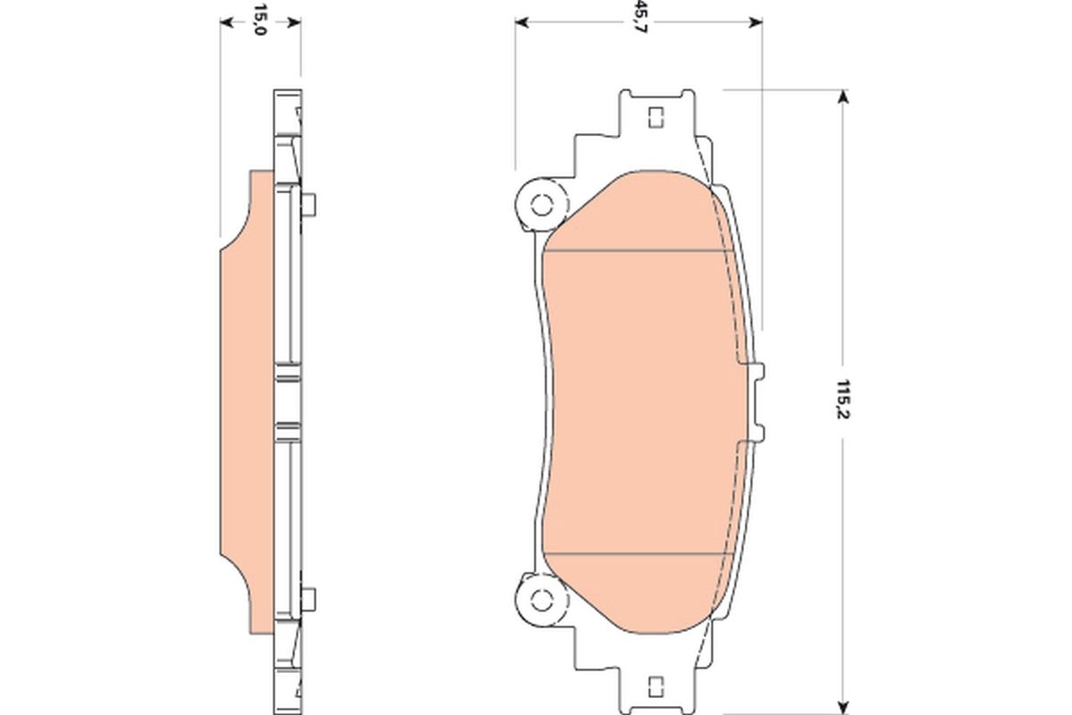 Brake Pad Set, disc brake GDB3497