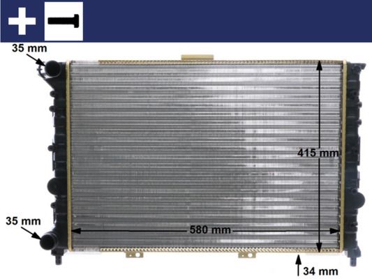 Radiador, refrigeración del motor