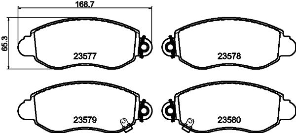 Brake Pad Set, disc brake 8DB 355 019-361