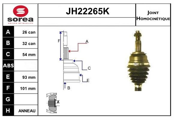 KIT CV JOINT AVEC KR026 - VOYAGER