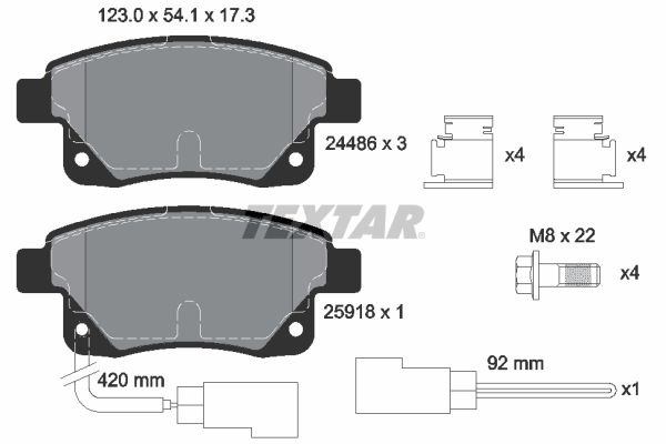 Brake Pad Set, disc brake 2448601