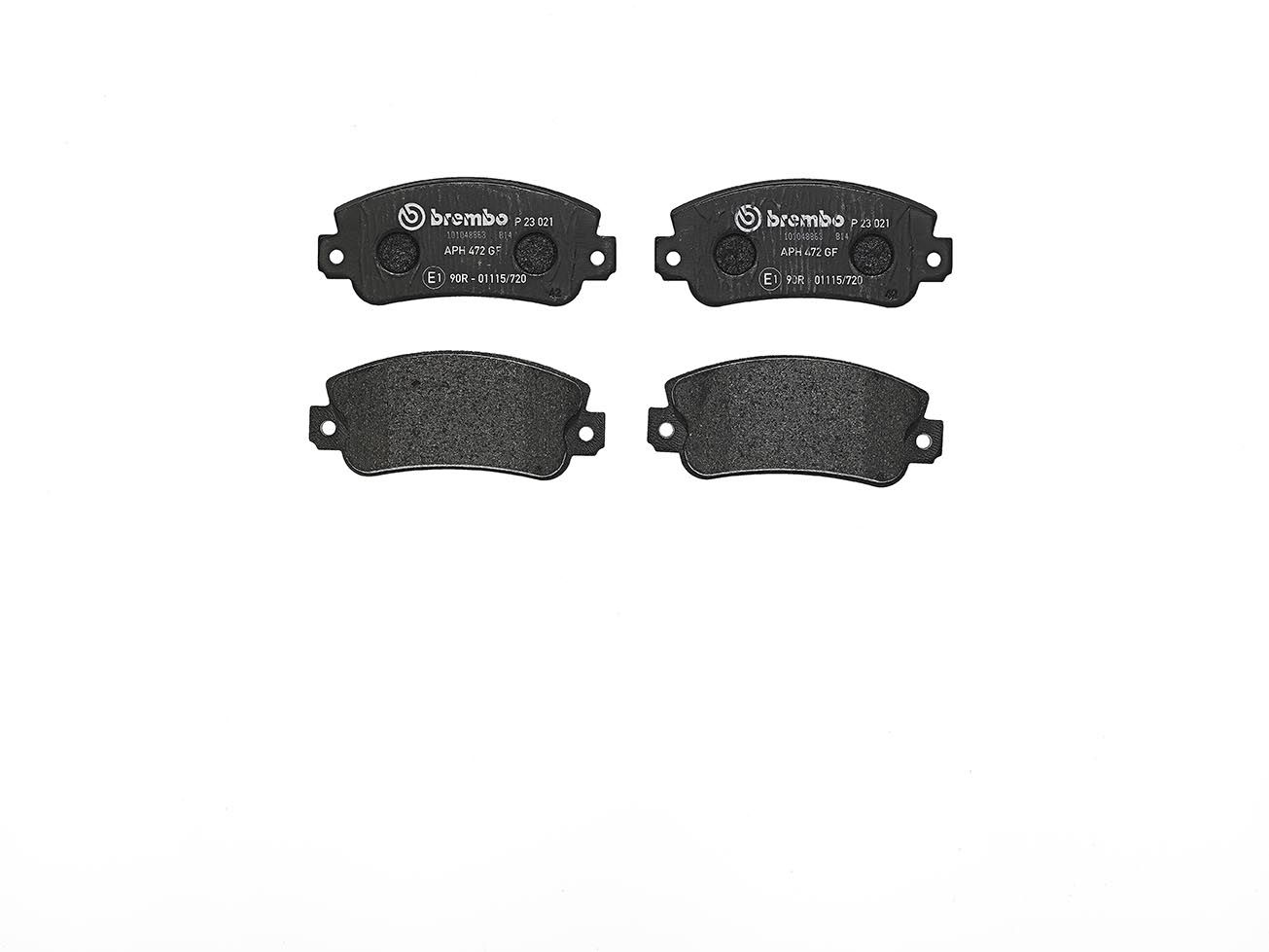 BREMBO P 23 021 - Bremsbelagsatz, Scheibenbremse PRIME LINE