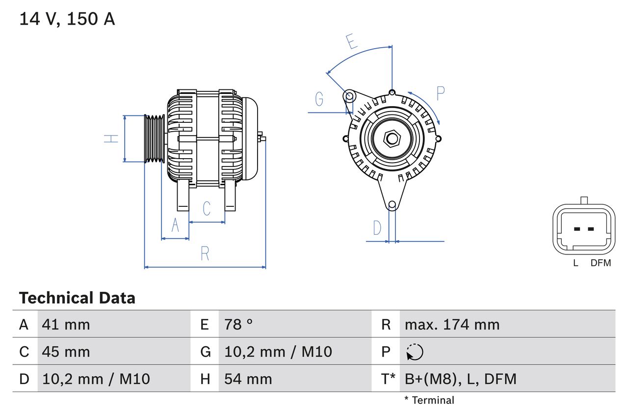 BOSCH 0 986 083 890 Alternator