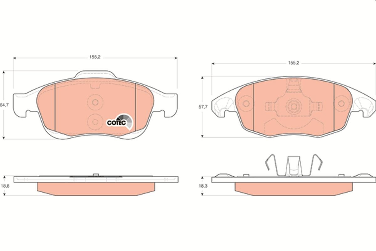 TRW DISC BRAKE PADS - TecDoc 1