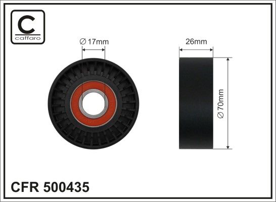 Tensioner Pulley, V-ribbed belt 500435