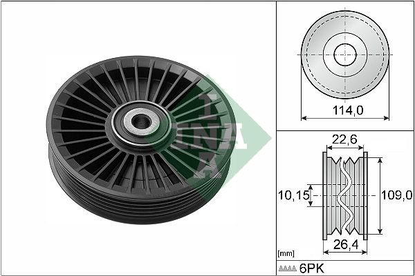 Deflection/Guide Pulley, V-ribbed belt 532 0108 10