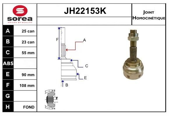 KIT CV JOINT AVEC KR120 - SUNNY