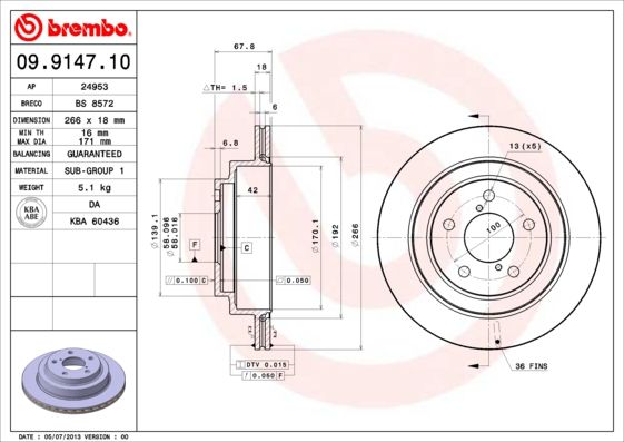 Brake Disc 09.9147.10