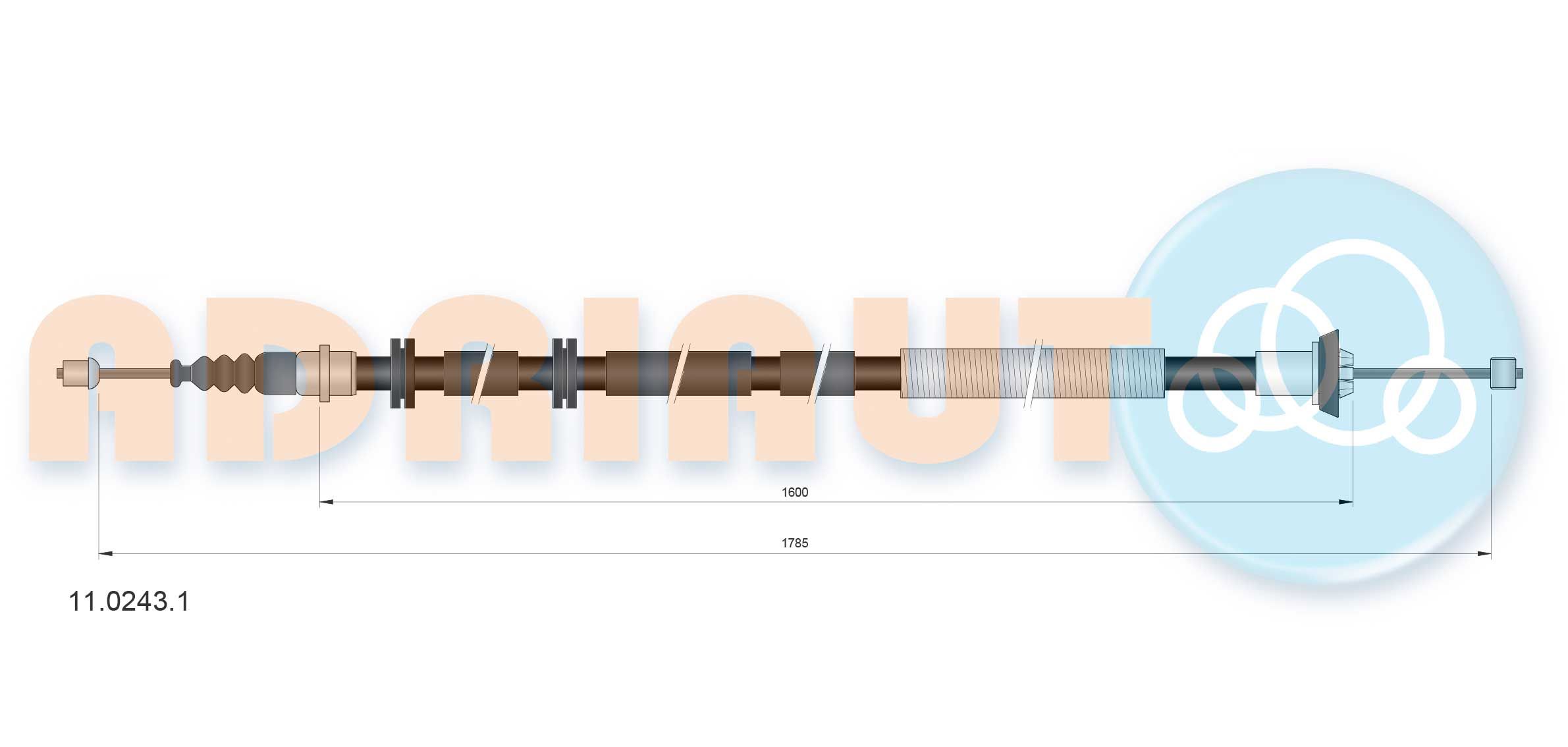 Cable Pull, parking brake 11.0243.1