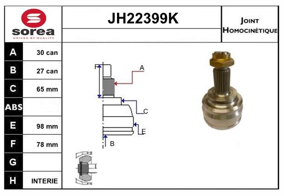 KIT CV JOINT AVEC KR129 - BMW X5