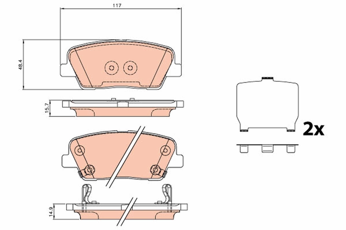 Brake Pad Set, disc brake GDB3624