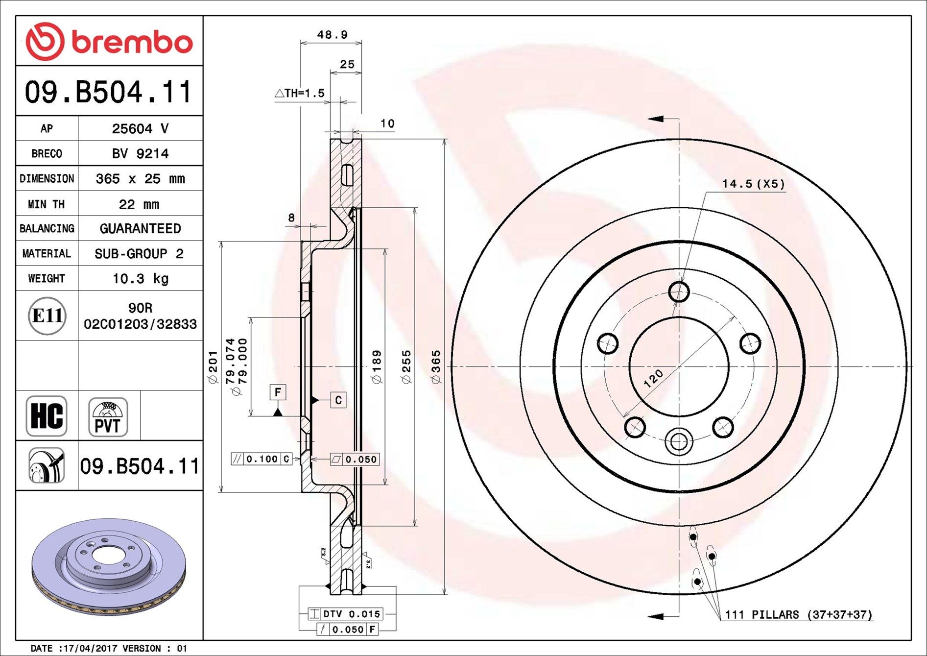 RANGE ROVER SPORT SDV6 17- (RR) - TecDoc 1