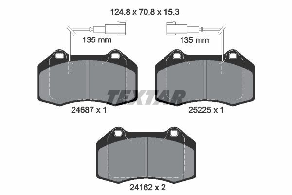 Brake Pad Set, disc brake 2468701