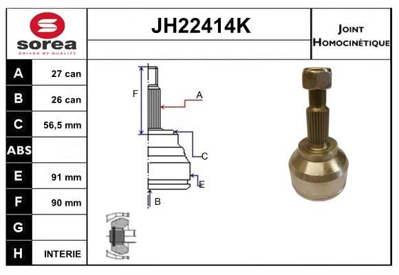 KIT CV JOINT AVEC KR026 - VEL SATIS