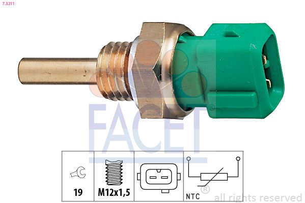 Sensor, coolant temperature 7.3211