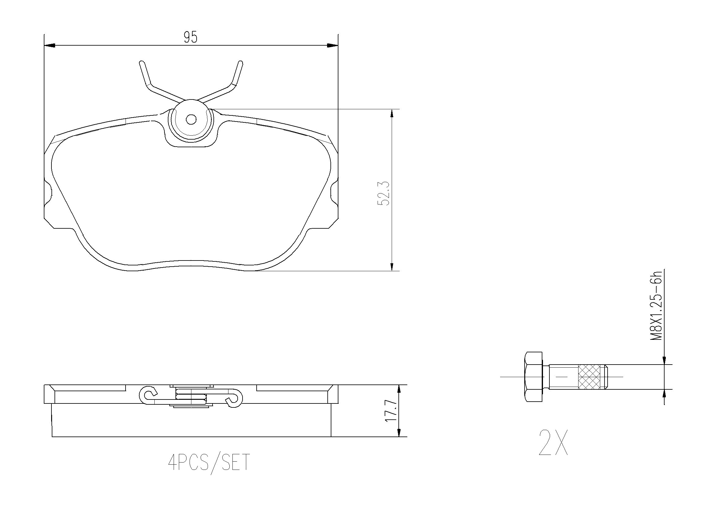 Brake Pad Set, disc brake P 71 004