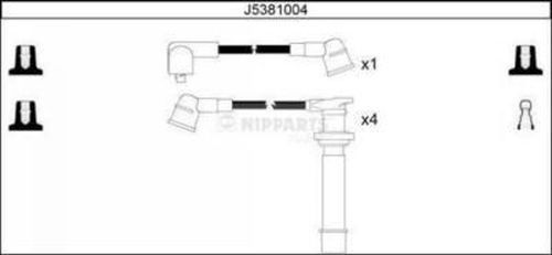 J5381004 NIPPARTS gyújtókábel készlet